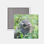 Baby Bird too Cute Funny Natuur Magnet (Voorkant / Achterkant)