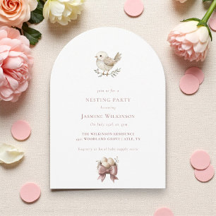 Baby Bird waterverf Minimal NESTING PARTY Kaart