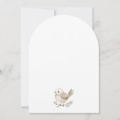 Baby Bird waterverf Minimale baby shower Kaart (Achterkant)