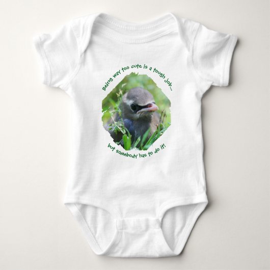 Baby Bird Way Too Cute Romper (Voorkant)