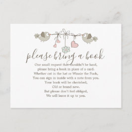 Baby Birds Baby shower Boektoevoeging Aanvraag Kaa Uitnodiging Briefkaart