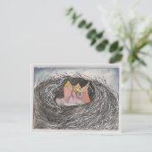 baby Birds Briefkaart (Staand voorkant)