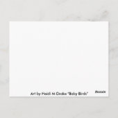 baby Birds Briefkaart (Achterkant)