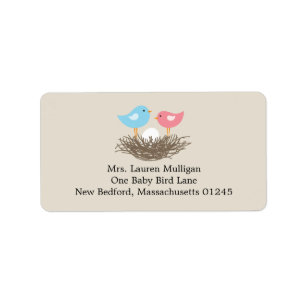 Baby Bird's Nest Baby shower Etiket