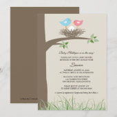 Baby Bird's Nest Baby shower Kaart (Voorkant / Achterkant)