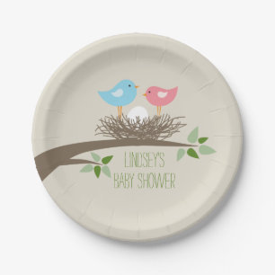 Baby Bird's Nest Baby Shower Papieren Bordje