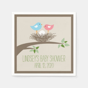 Baby Bird's Nest   Baby Shower Servetten