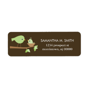 Baby Bird's Nest Return Address Labels