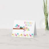 Baby Birds Nest Triplets Thank You Note Card Bedankkaart (Voorkant)