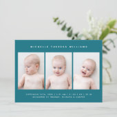 BABY BIRTH-AANKONDIGING (Staand voorkant)