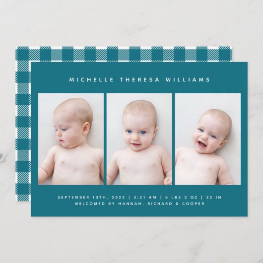 BABY BIRTH-AANKONDIGING (Voorkant / Achterkant)