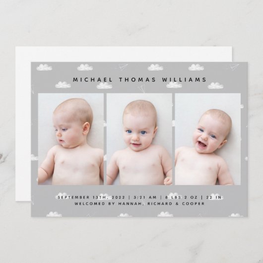 BABY BIRTH-AANKONDIGING (Voorkant / Achterkant)