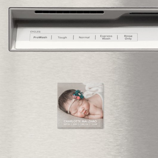 Baby Birth Annoucement Magneet (Insitu (Vaatwasser))