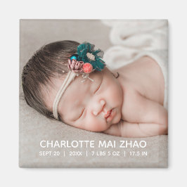 Baby Birth Annoucement Magneet