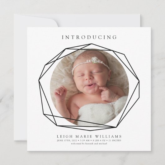 BABY BIRTH ANNOUNCEMENT Introduction Baby (Voorkant)