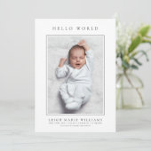 BABY BIRTH ANNOUNCEMENT Woodland Baby Animals (Staand voorkant)