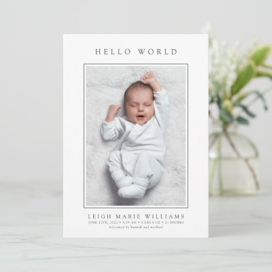 BABY BIRTH ANNOUNCEMENT Woodland Baby Animals (Staand voorkant)