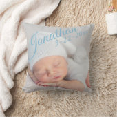 Baby Birth Announding Foto gepersonaliseerd Kussen (Deken)