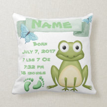 Baby Birth Announding Frog Pillow