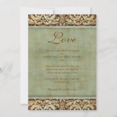 Baby Birth Announement Brown Green Aankondiging (Achterkant)