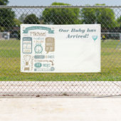 Baby Birth Announement Gepersonaliseerd Spandoek (Insitu)