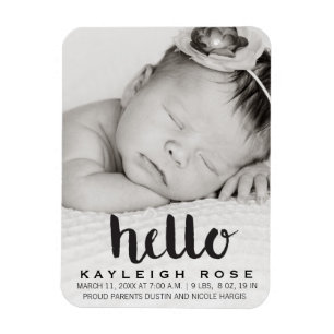Baby Birth Announounding Photo Magnet Magneet