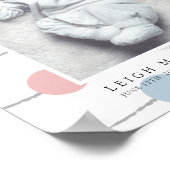 BABY BIRTH Hallo Pastel Polka Dots Poster (Hoek)