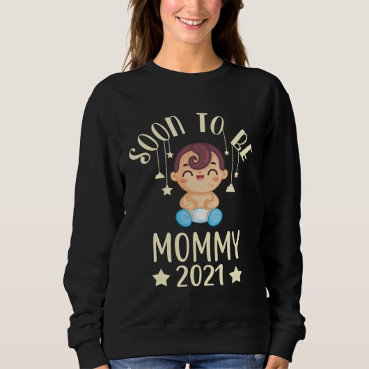 Baby birth mum 2021 pregnancy trui (Voorkant)
