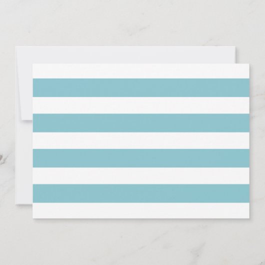 Baby Birth Nautical Ahoy Striped it is A Boy Photo Aankondiging (Achterkant)