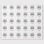 Baby birth stats add name place date keepsake memo cadeaupapier (Vlak)