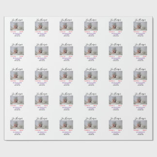 Baby birth stats add name place date keepsake memo cadeaupapier