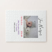 Baby birth stats add name place date keepsake memo legpuzzel (Horizontaal)