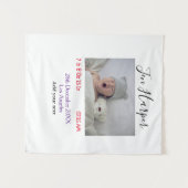 Baby birth stats add name place date keepsake memo wandkleed (Voorkant (horizontaal))
