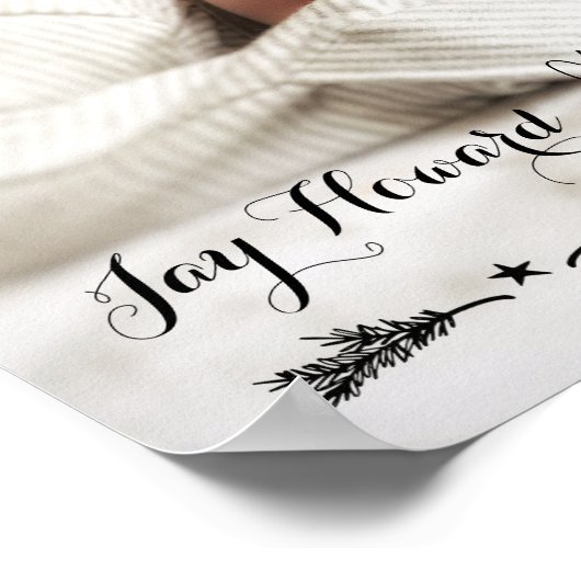 Baby Birth Stats Birth Record Keepomwille Foto Poster (Hoek)