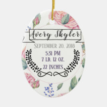 Baby Birth Stats Birth Record kerstfoto