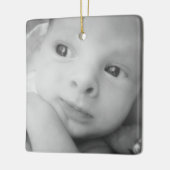 Baby Birth Stats Birth Record kerstfoto Keramisch Ornament (Links)