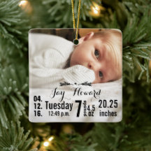 Baby Birth Stats Birth Record kerstfoto