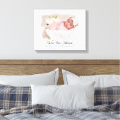 Baby Birth Stats Foto Newborn Keepomwille Nursery Canvas Afdruk (Insitu (Slaapkamer))