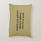 Baby Birth Stats Memento Golden Duck Feather Accent Kussen (Achterkant (Verticaal))