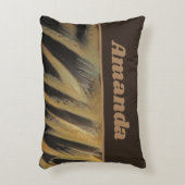 Baby Birth Stats Memento Golden Duck Feather Accent Kussen (Voorkant(Verticaal))