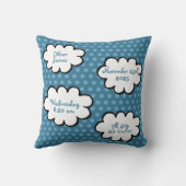 Baby Birth Stats Personalized Polka Dot Elephants Kussen (Achterkant)