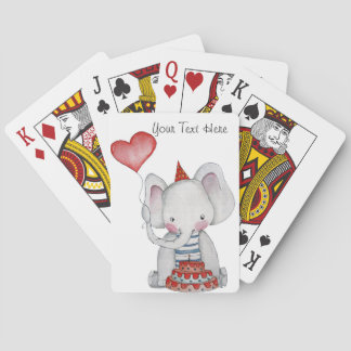 Baby Birthday Elephant Playing Cards Pokerkaarten