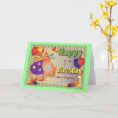 Baby:Birthday Greeting Kaart (Gele Bloem)