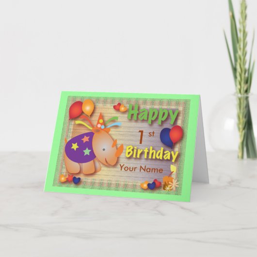 Baby:Birthday Greeting Kaart (Voorkant)