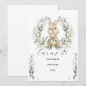 Baby Birthday Invitation Kaart (Voorkant / Achterkant)