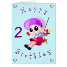 Baby Birthday Kaart Happy Girl - Jouw tekst