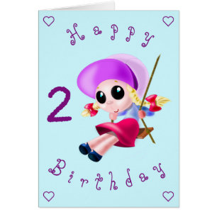 Baby Birthday Kaart Happy Girl - Jouw tekst