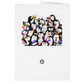 Baby Birthday Kaart Happy Penguins Party Jouw teks (Achterkant)