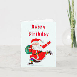 Baby Birthday Kaart Happy Santa Claus