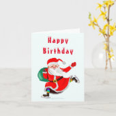 Baby Birthday Kaart Happy Santa Claus (Gele Bloem)